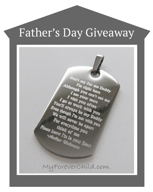 June 2017 Giveaway- Daddy of Angels Dog Tag Pendant