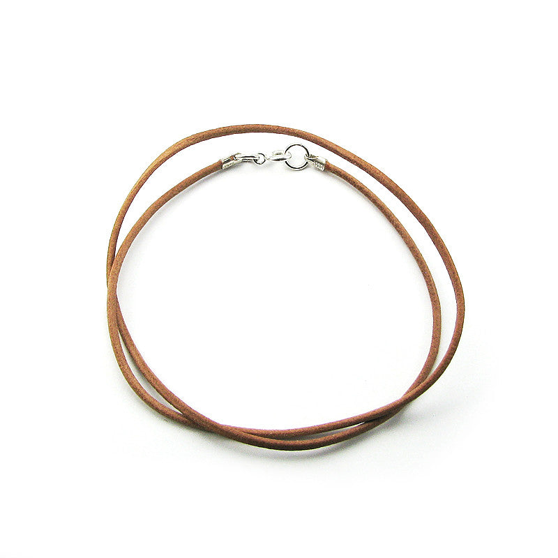 Tan Leather Necklace Chain