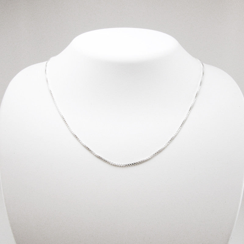 Purchase this a-la-carte sterling silver box chain necklace to pair with your charms for an elegant casual look