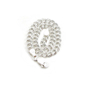 Purchase this a-la-carte sterling silver double link cable bracelet to pair with your charms charms