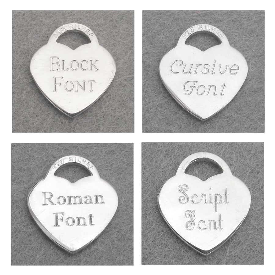 Your baby's, child's, or loved one's actual footprints image custom engraved on a sterling silver medium heart charm