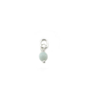 4mm Round Genuine Gemstone Dangle. Add on to charms, pendants, necklace chains and bracelets