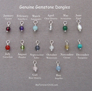 4mm genuine gemstone birthstone color chart | myforeverchild.com